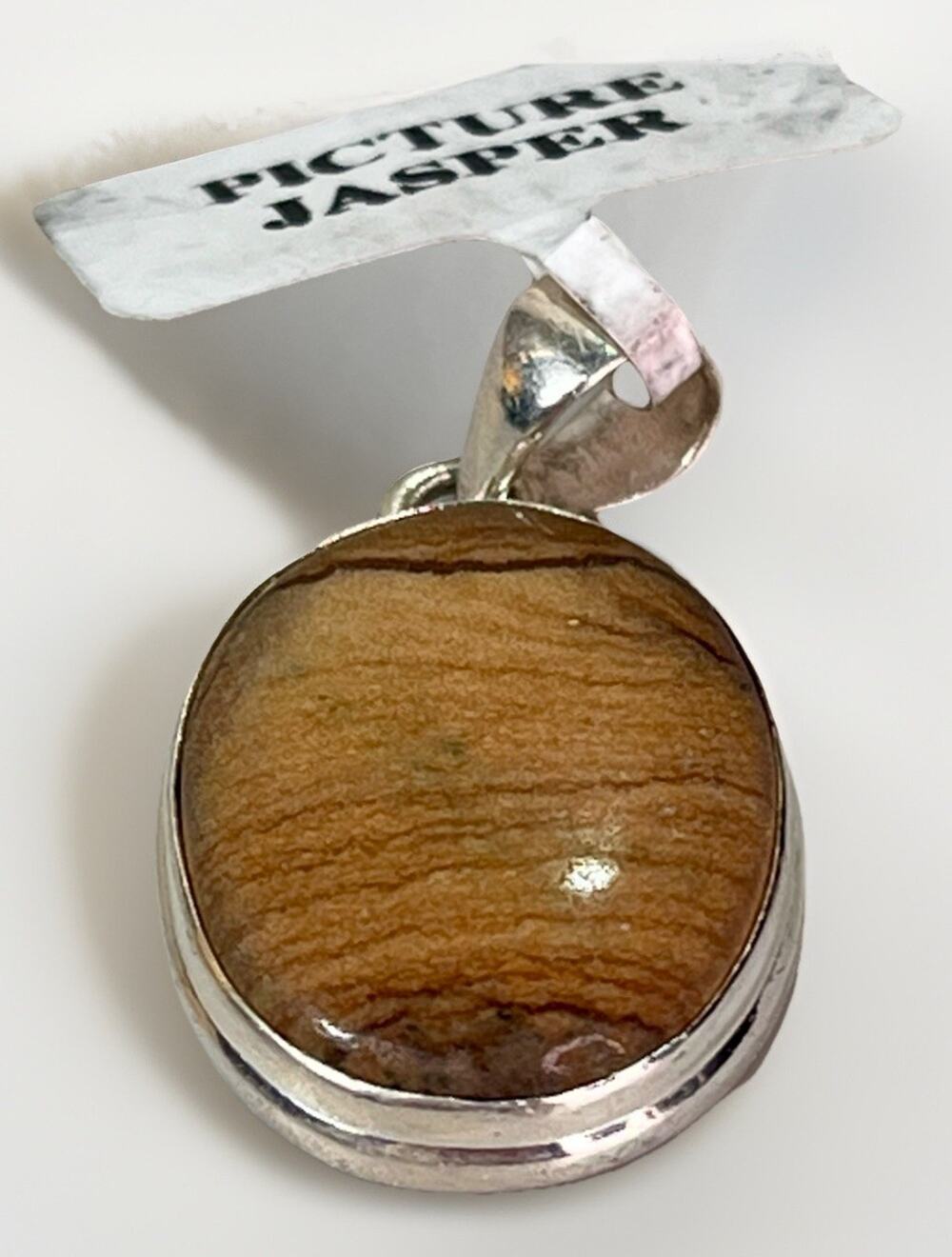 Southwestern Sterling Silver Natural Picture Jasper 926 Pendant Unisex 5.0g NEW